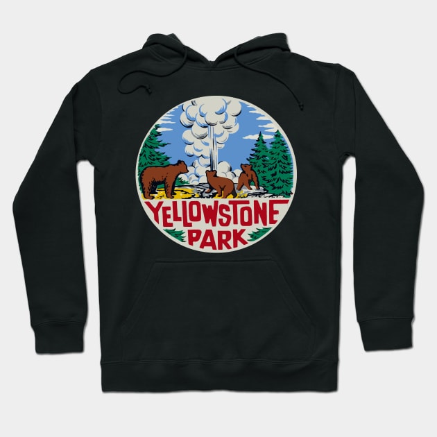 Yellowstone Park Vintage Style Hoodie by zsonn